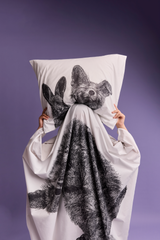 60652-4961-01-06_1; Finlayson Villipedot Pussilakanasetti Musta / Valkoinen / 150x210 + 50x60 cm