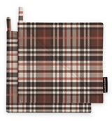 80019-1951-01-10; Finlayson Reino&Aino Patalappu 2kpl Ruskea / 22x22 cm