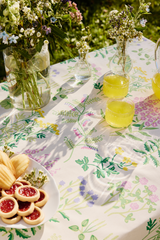 80419-5502-02-06_1; Finlayson Joutomaa Pöytäliina Luonnonvalkoinen / Vihreä / 145x250 cm