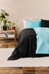 60712-4292-12-06_1; 60692-4292-13-05_1; 60712-4292-13-06_1; Finlayson Ruoko Satiinipussilakanasetti Musta / Harmaa / 150x210 + 50x60 cm