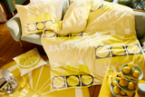 106792-2100_3; Finlayson Jaffa Bedset Keltainen / 150x210 cm