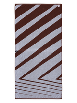 70570-4424-02-06_2; Finlayson Korret Kylpypyyhe Ruskea / Vaaleansininen / 90x180 cm