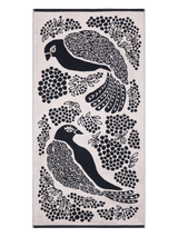 108999-9901_2; Finlayson Viserrys Bath towel Musta-valkoinen / 70x140 cm