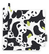 80017-5442-01-10; Finlayson Sukukokous Patalappu 2kpl Musta / Valkoinen / Vihreä / 22x22 cm