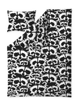 60652-4682-03-06; Finlayson Pesue Pussilakanasetti Musta / Valkoinen / 150x210 + 50x60 cm