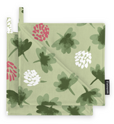 80017-5483-03-05; Finlayson Söpö Patalappu 2kpl Vihreä / Roosa / 22x22 cm