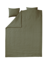60765-0200-08-05; Finlayson Lino Parivuoteen pellavapussilakanasetti Jäkälänvihreä / 240x210 + 50x60 cm