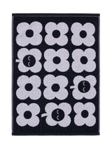 70563-5497-01-12; Finlayson Kukka Käsipyyhe Musta / Valkoinen / 50x70 cm