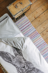 60662-5036-01-06_1; Finlayson Pupu Lasten pussilakanasetti Musta / Valkoinen / 120x160 + 40x60 cm