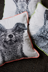 80821-5035-01-04_2; Finlayson Kettu Koristetyynynpäällinen Musta / Valkoinen / 50x50 cm