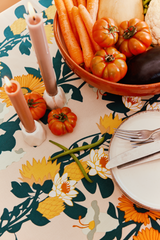 80419-5491-03-06_3; Finlayson Kaksin Pöytäliina Oranssi / Beige / 145x250 cm