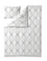 60714-4232-16-06; Finlayson Kehrä Tencel-puuvillapussilakanasetti Tummanharmaa / Beige / 150x210 + 50x60 cm