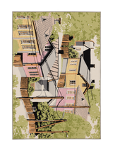 109079-4220; Finlayson Naapurusto Midfloor Rug Pinkki-keltainen / 133x190 cm