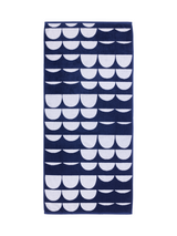 70074-4674-05-06_1; Finlayson Pajatso Kylpypyyhe Tummansininen / Valkoinen / 70x150 cm