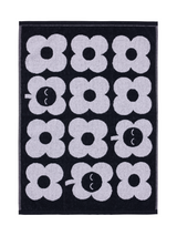 70563-5497-01-12; 70563-5497-01-12_3; Finlayson Kukka Käsipyyhe Musta / Valkoinen / 50x70 cm