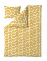 60652-4547-27-06; Finlayson Elefantti Pussilakanasetti Tummankeltainen / 150x210 + 50x60 cm