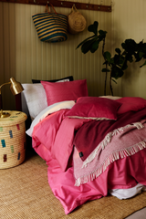 60712-4292-15-06_3; Finlayson Ruoko Satiinipussilakanasetti Pinkki / 150x210 + 50x60 cm