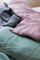 60760-0200-10-06_4; Finlayson Lino Pellava  pussilakanasetti Sinivihreä / 150x210 + 50x60 cm