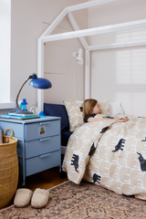 60652-5415-05-06_1; Finlayson Elfantti vapaa Pussilakanasetti Beige / Tummanharmaa / 150x210 + 50x60 cm