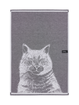 70940-5393-01-10_2; Finlayson Kissa Keittiöpyyhe Musta / Valkoinen / 50x70 cm