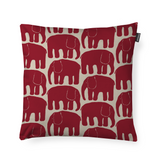 80811-4547-28-04; Finlayson Elefantti Koristetyynynpäällinen Punainen / Beige / 48x48 cm