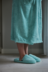 70295-0001-07-12_10; 70296-0002-07-12_10; Finlayson Hali kylpytossut Kylpytossut Sinivihreä / 40-43