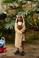 70214-5505-01-06_1; Finlayson Apina Lasten huppupyyhe Ruskea / 70x125 cm