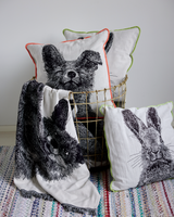 80821-5035-01-04_1; Finlayson Kettu Koristetyynynpäällinen Musta / Valkoinen / 50x50 cm