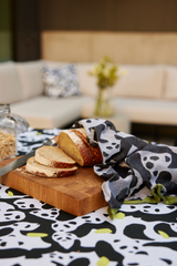 70940-5435-01-10_10; Finlayson Sukukokous Keittiöpyyhe 2kpl Musta / Valkoinen / Vihreä / 70x50 cm