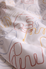 60662-5416-04-06_4; Finlayson Elefantti villi Lasten pussilakanasetti Multi / 120x160 + 40x60 cm