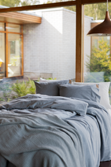 60790-0100-01-06_10; Finlayson Old jeans Pussilakanasetti Siniharmaa / 150x210 + 50x60 cm