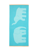 70564-5415-05-06; Finlayson Elefantti vapaa Kylpypyyhe Turkoosi / Oranssi / 70x150 cm