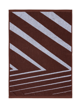 70563-4424-02-12_1; Finlayson Korret Käsipyyhe Ruskea / Vaaleansininen / 50x70 cm