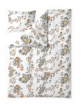 60653-4914-04-06; Finlayson Kylillä Pussilakanasetti Beige / Oranssi / 150x210 + 50x60 cm