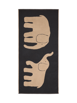 70564-5415-04-06; Finlayson Elefantti vapaa Kylpypyyhe Tummanharmaa / Beige / 70x150 cm