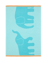 70563-5415-05-12; Finlayson Elefantti vapaa Käsipyyhe Turkoosi / Oranssi / 50x70 cm