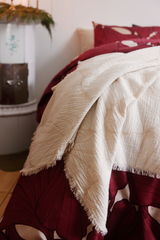 20630-5469-01-04_4; Finlayson Lilia Torkkupeitto Beige / Valkoinen / 140x170 cm