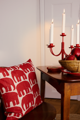 80811-4547-28-04_2; Finlayson Elefantti Koristetyynynpäällinen Punainen / Beige / 48x48 cm