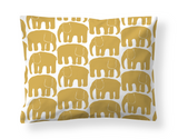 60136-4547-27-10; Finlayson Elefantti Tyynyliina Tummankeltainen / 50x60 cm
