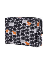 80250-5476-01-05; Finlayson Elefantti vapaa mini Toilettilaukku Musta / Oranssi / 20x28 cm