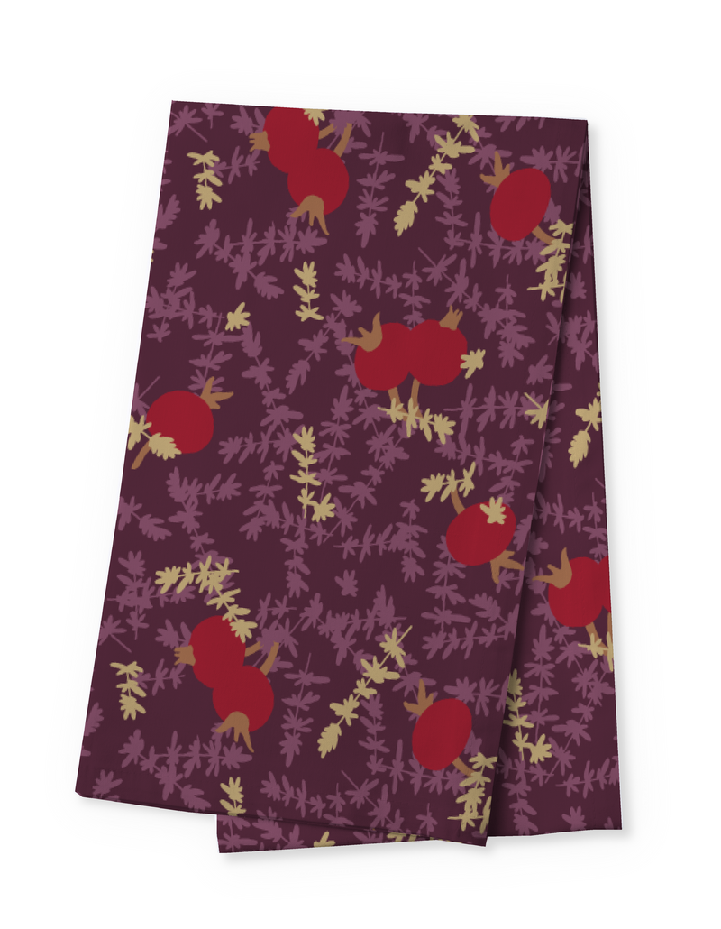 80427-5498-01-06; Finlayson Ruusunmarja Kaitaliina Luumu / 40x140 cm 