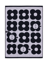 70563-5497-01-12_3; Finlayson Kukka Käsipyyhe Musta / Valkoinen / 50x70 cm 