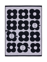 70563-5497-01-12_3; Finlayson Kukka Käsipyyhe Musta / Valkoinen / 50x70 cm 