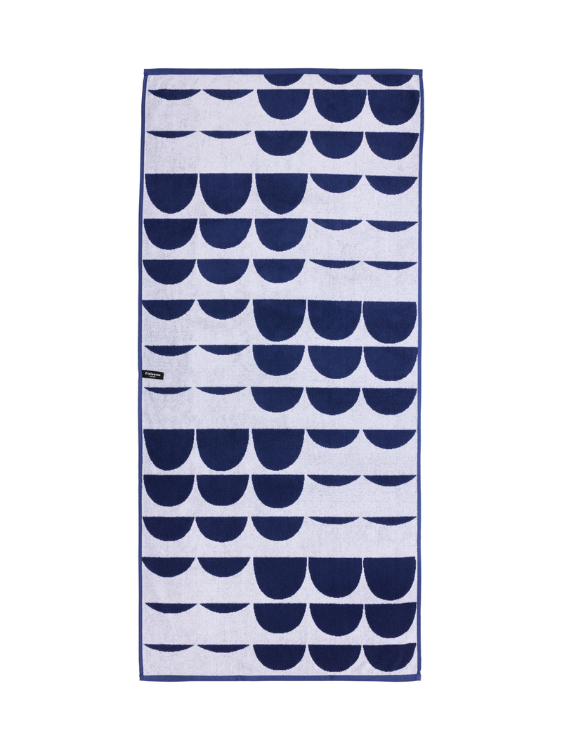 70074-4674-05-06_2; Finlayson Pajatso Kylpypyyhe Tummansininen / Valkoinen / 70x150 cm 