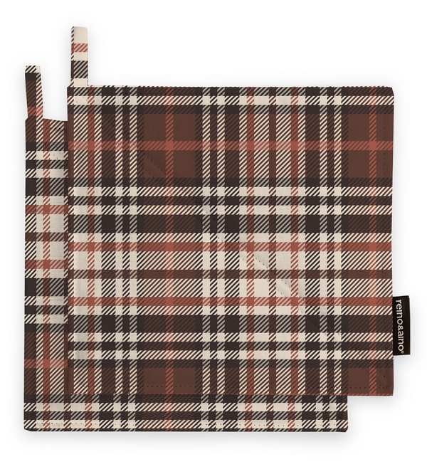 80019-1951-01-10; Finlayson Reino&Aino Patalappu 2kpl Ruskea / 22x22 cm 