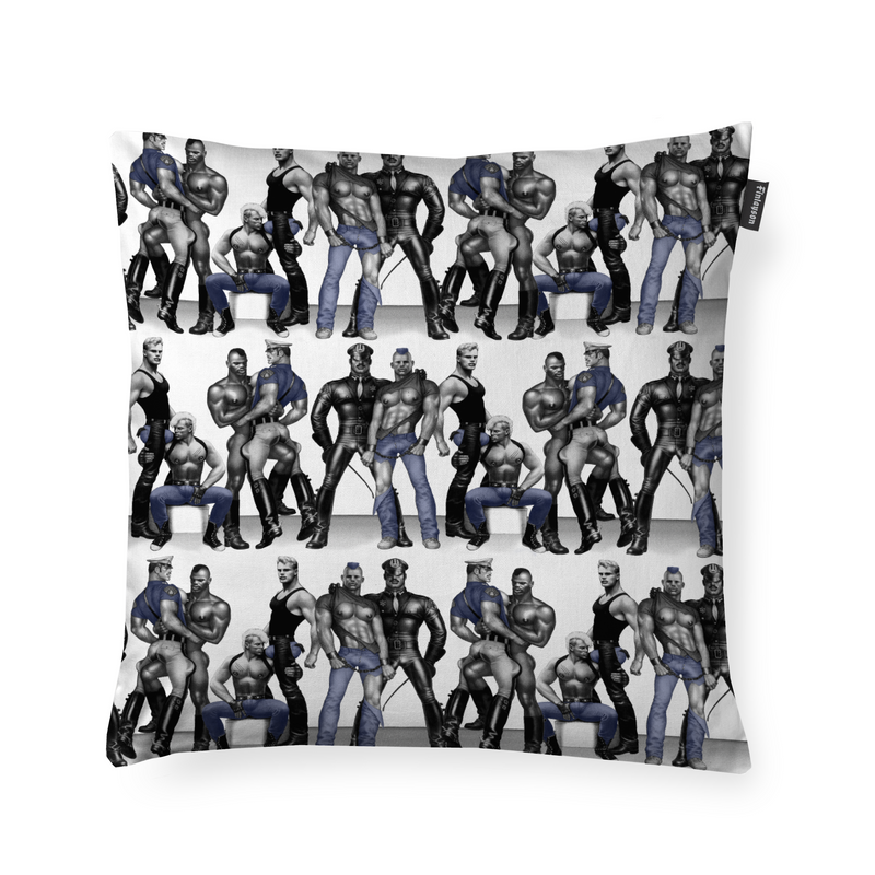 80813-4865-01-04; Finlayson Tom of Finland Blue Squad Koristetyynynpäällinen Musta / Sininen / 48x48 cm 