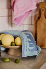 70940-4547-07-10_1; Finlayson Elefantti Keittiöpyyhe 2 kpl Siniharmaa / Mintunvihreä / 50x70 cm 