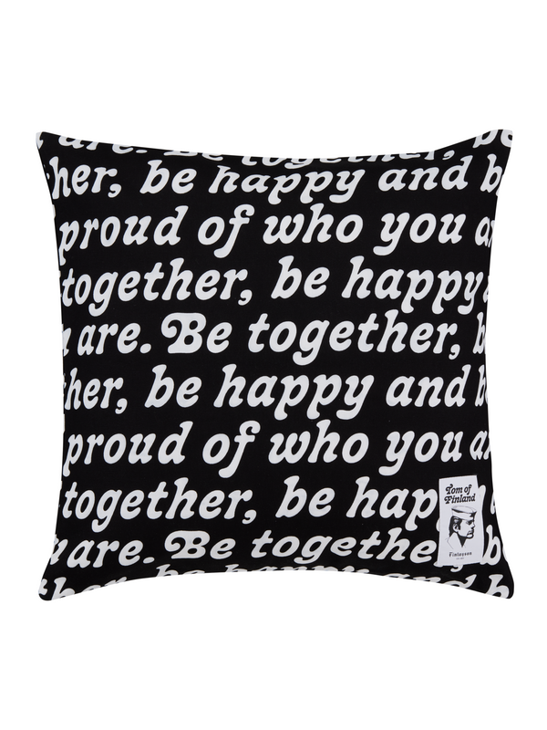 80811-5425-01-10; Finlayson Tom of Finland Proud Koristetyynynpäällinen Musta / Valkoinen / 50x50 cm 