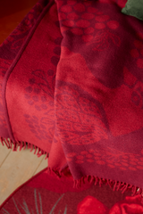 109386-4900_1; Finlayson Viserrys Blanket Viininpunainen / 125x170 cm 