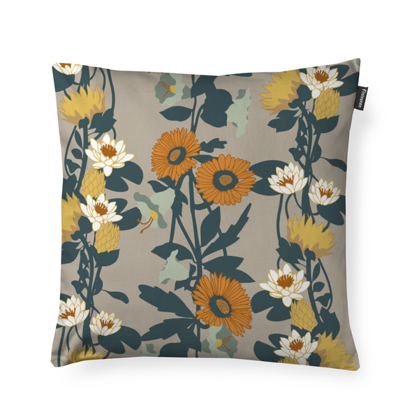 80813-5491-03-04; Finlayson Kaksin Koristetyynynpäällinen Oranssi / Beige / 48x48 cm 